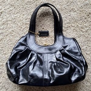 Coach Ergo Pleated Patent Leather Purse